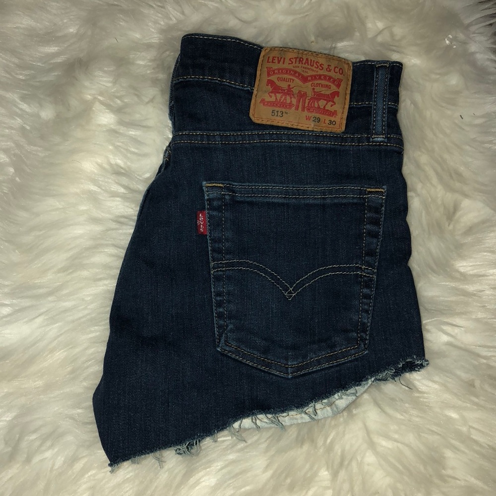 Levi’s distressed high waisted shorts
